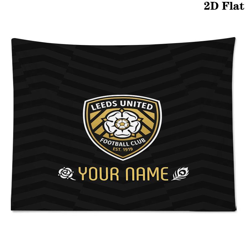 Custom Name Leeds United2 Printed Tapestry – Wall Hanging for Bedrooms, Dorms, and Home Decor
