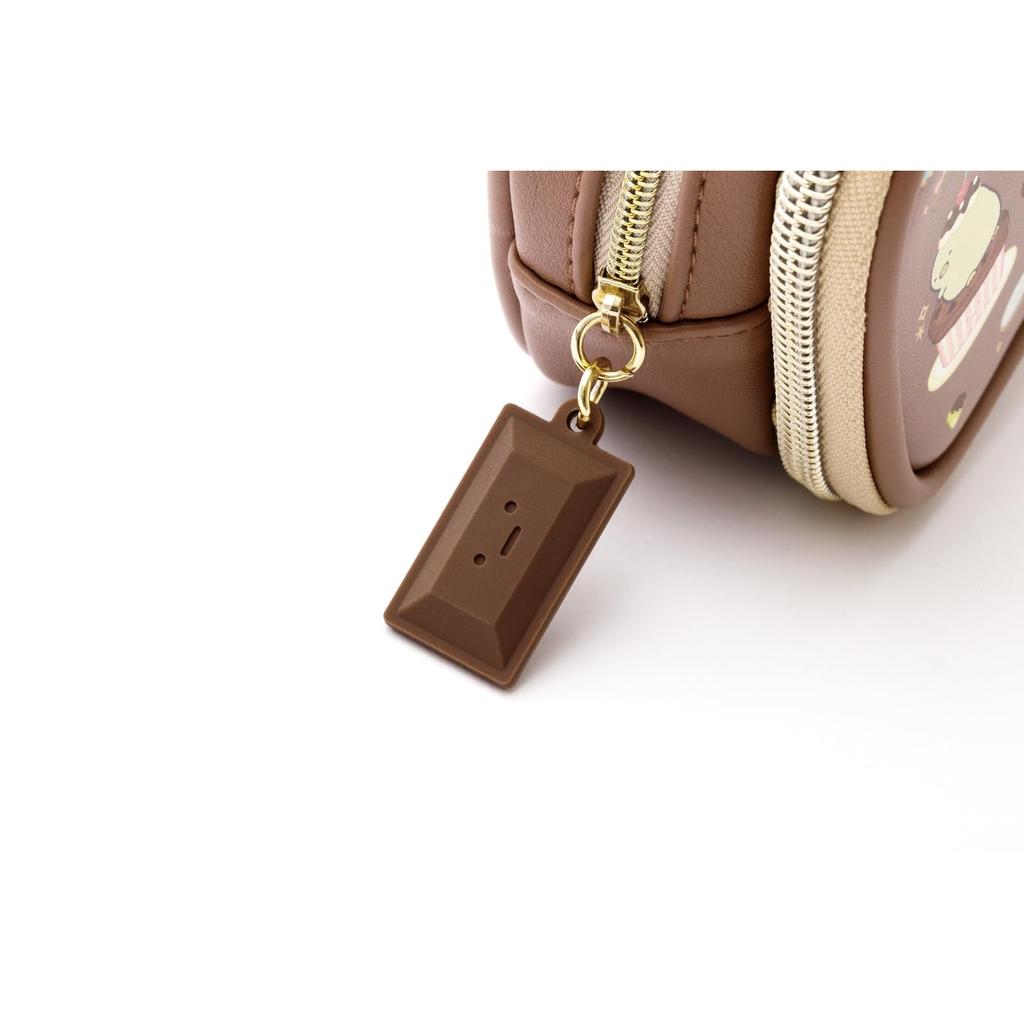 San-X Sumikkogurashi "Chocolate Fair At Cafe Sumikko" Front Pocket Pen Pouch PT17901 H95 X W200 X D55mm