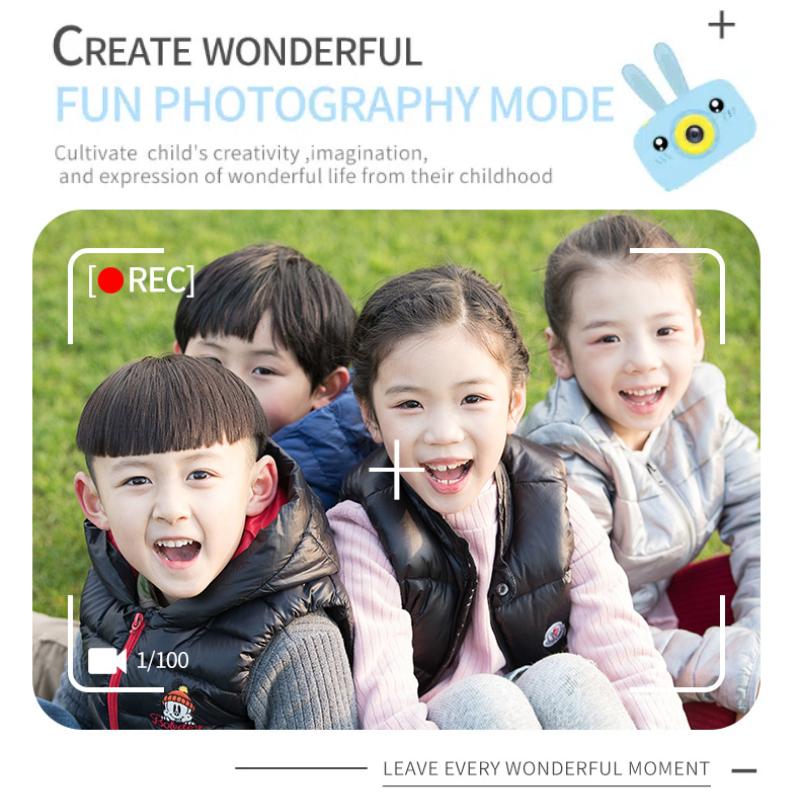 Mini Cartoon Camera 2 Inch HD Screen Educational Children Toys Portable Video Digital Camera For Kid