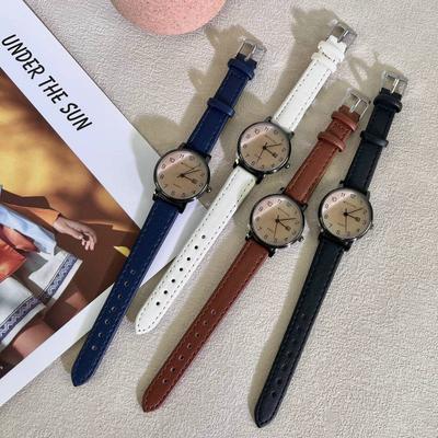 Retro Digital Calendar Watch Female Minimalist Temperament Junior High School Students Civil Service Exam Special Belt Female Watch