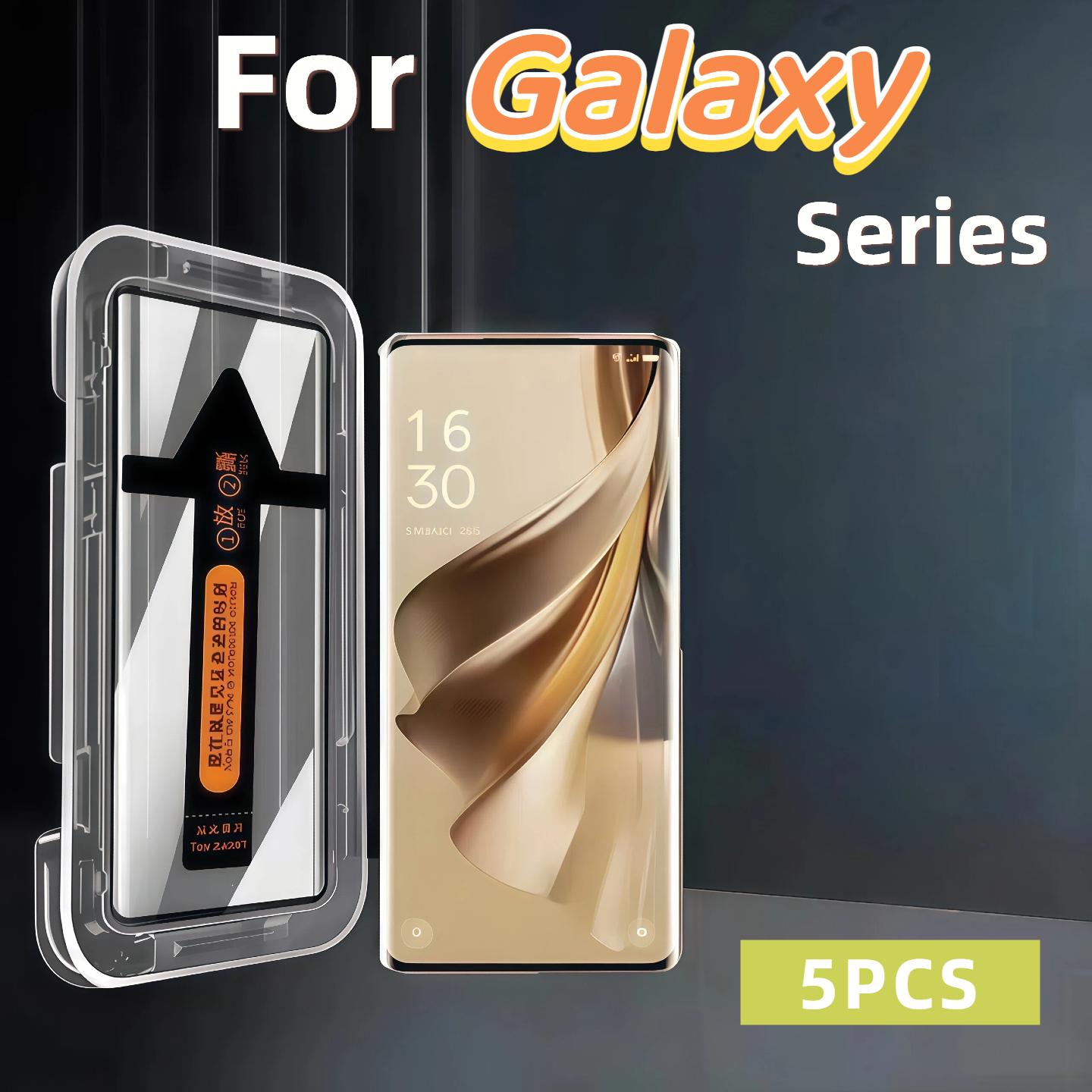 

5Pcs Galaxy S24 S23 S22 S21 Plus Ultra Tempered Glass Screen Protector Explosion Proof with Easy Install Kit Galaxy S23