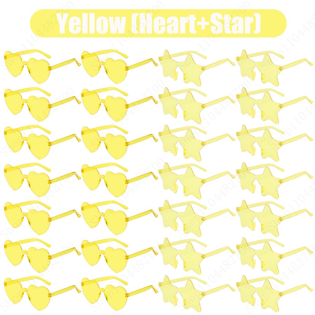 16-160Pcs Wedding Heart Shape Sunglasses Bachelorette Party Favor for Guests Fun Party Sunglasses Rimless Heart Shaped Glasses