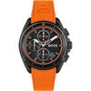 Volane Black Orange Silicone/Rubber Men's Quartz Watch 1513957