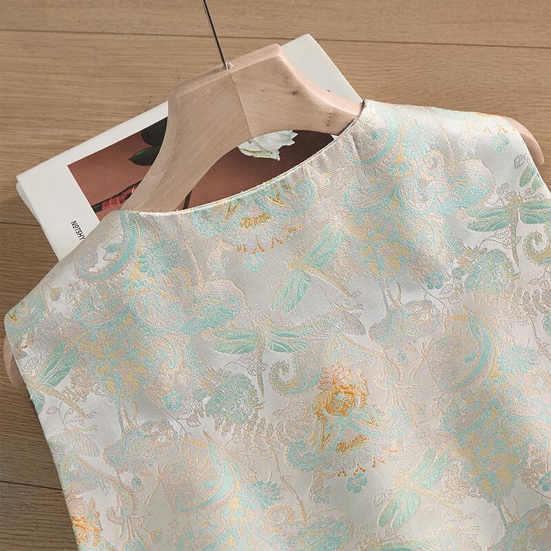 Women's Chinese Style Round Neck Button Vest