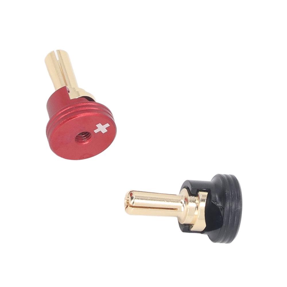 2 Pcs/Set Copper Connectors RC Battery Heatsink Plugs 4/5mm RC Heatsink Plug Grips Set  RC Cars