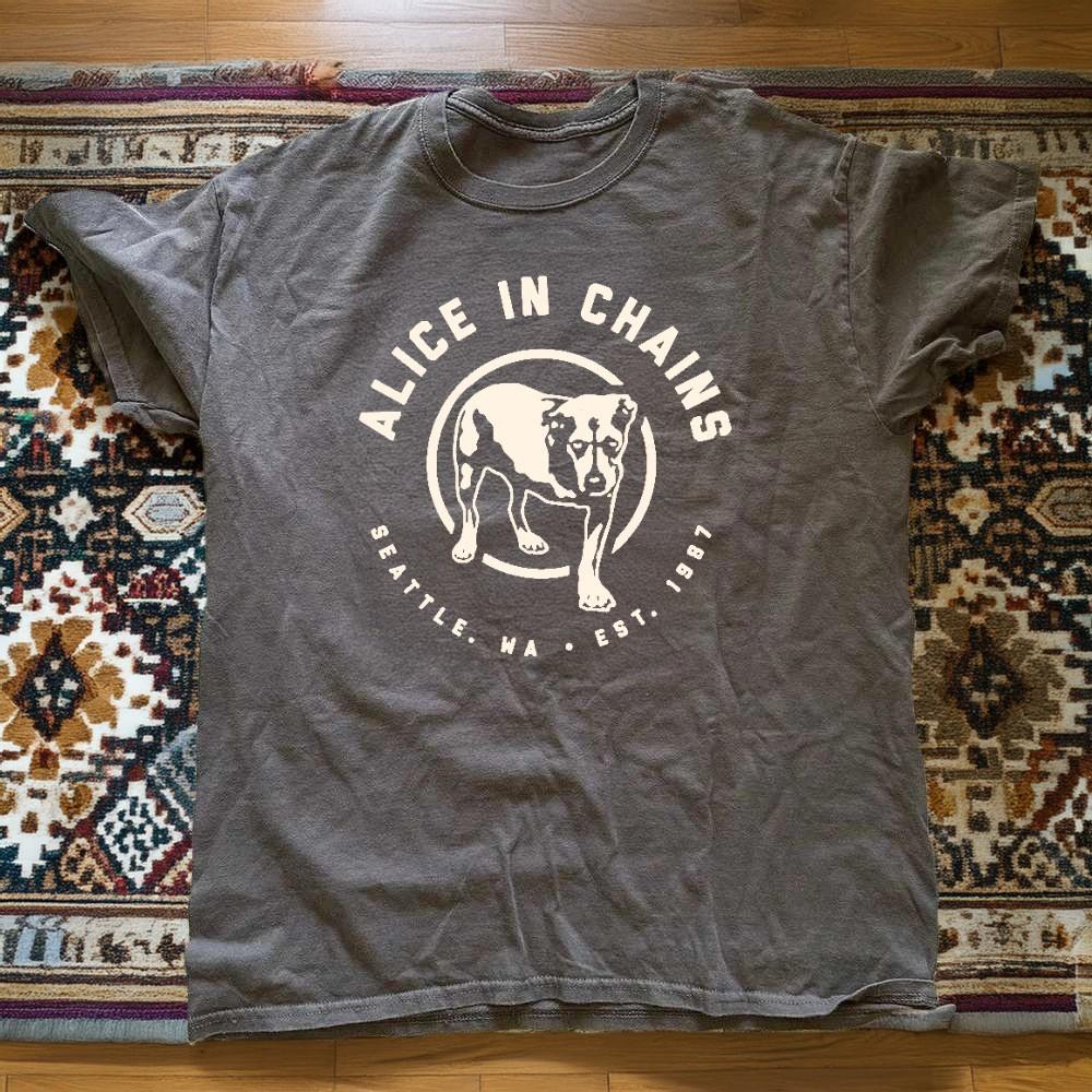 

Alice In Chains Lone Mutt Retro Unisex TShirt Charcoal Size S5XL Unisex T-Shirt L