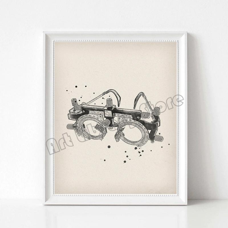 Vintage Human Eye Anatomy Medical Education Poster Canvas Painting Wall Art Pictures Ophthalmic Clinic Home Decor Gift