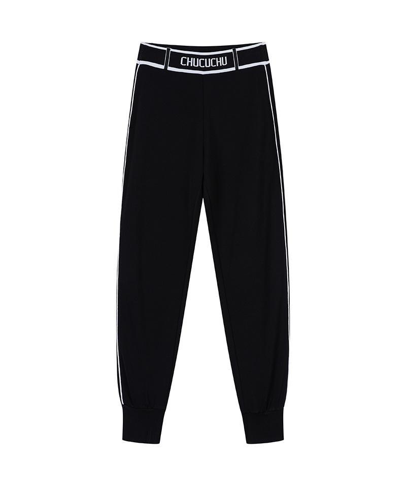 CHUCUCHU Cbefw-Pt001W Piping Banding Jogger Pants