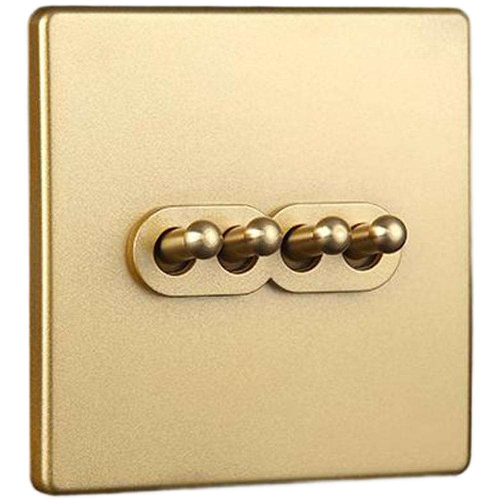 Retro Design Vintage Brass Switch Retro Light Switch Self-Locking Mechanism