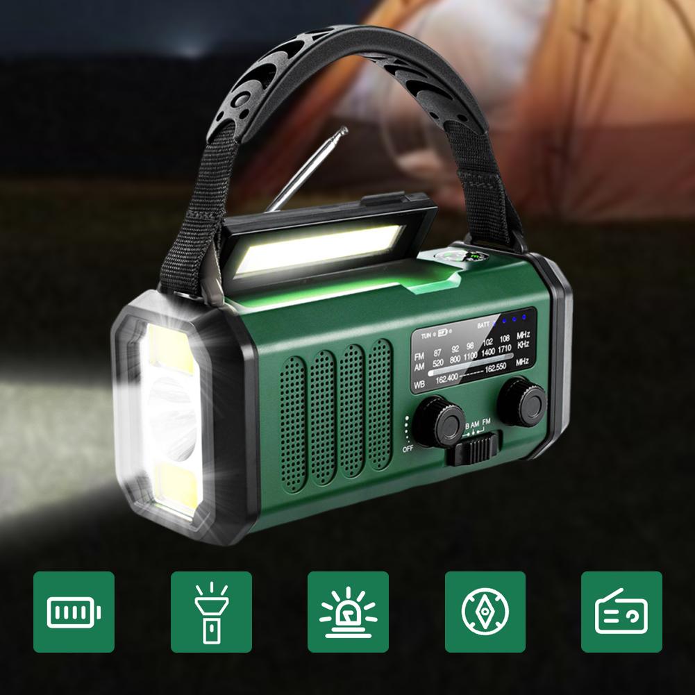 Hand Crank Emergency Radio 20000mAh Portable Weather Radio Solar Radio AM/FM Survival Radio for Outdoor Camping and Emergency
