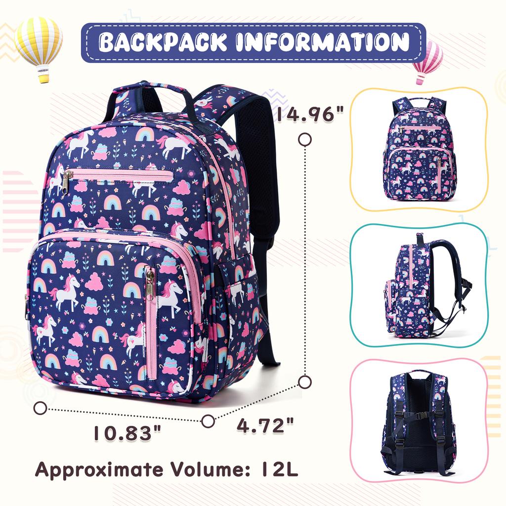Cute Children's Backpack for Preschool Boys and Girls,Casual Style Multifunctional Bag With Fun Prints For Elementary Schoolbag