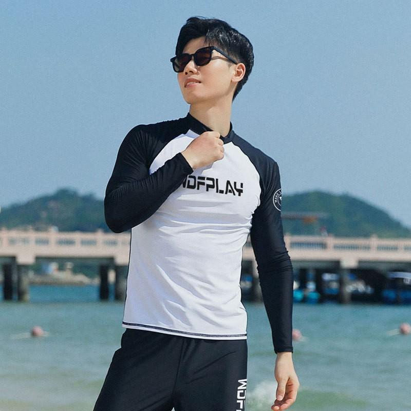 Quick-Dry UV Protection Rash Guard Set Men Women Long Sleeve Swimwear Surfing Diving Suit With Zipper