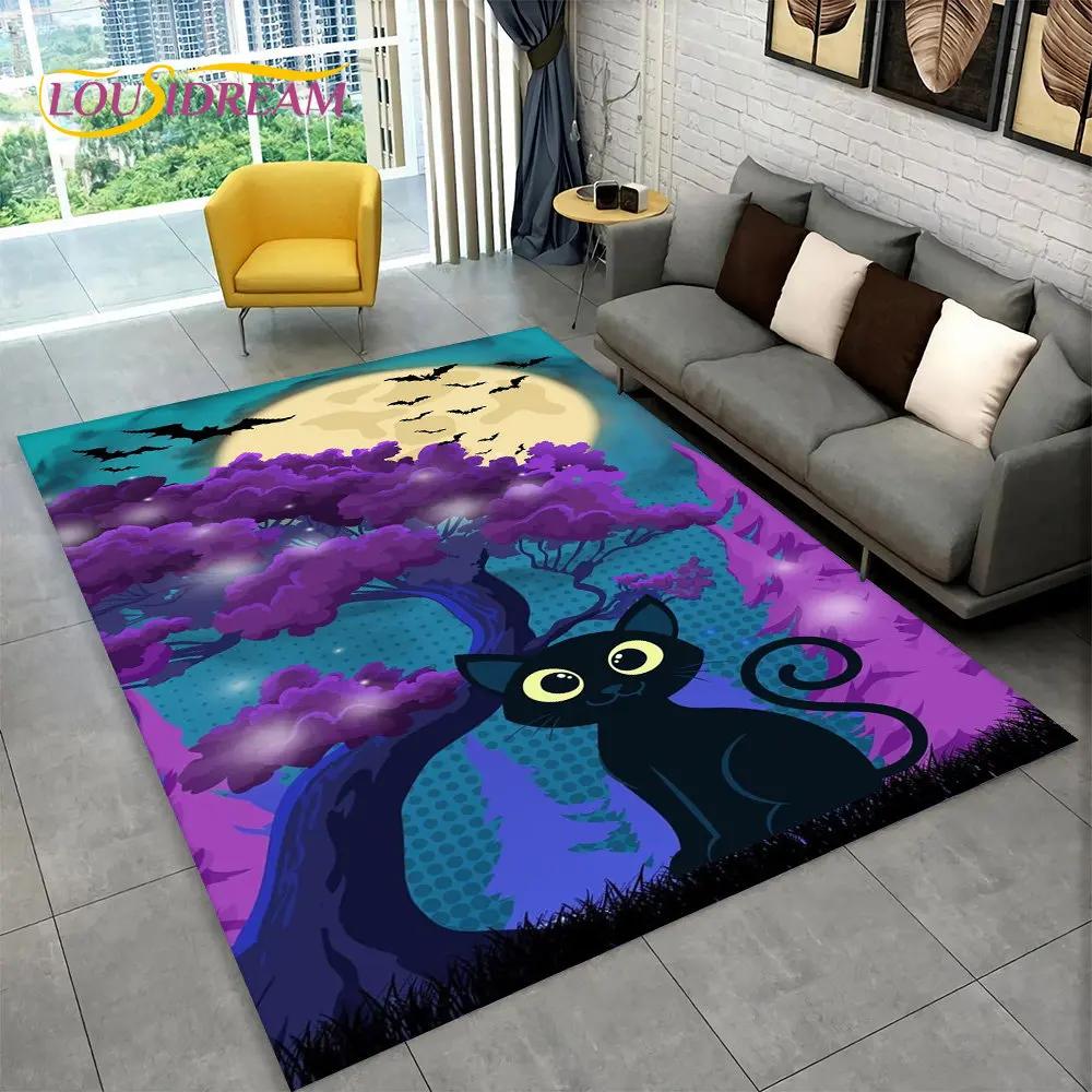 3D Cute Cat Cartoon Area Rug,Carpet Rug for Home Living Room Bedroom Sofa Kitchen Doormat Decoration,Kid Play Non-slip Floor Mat