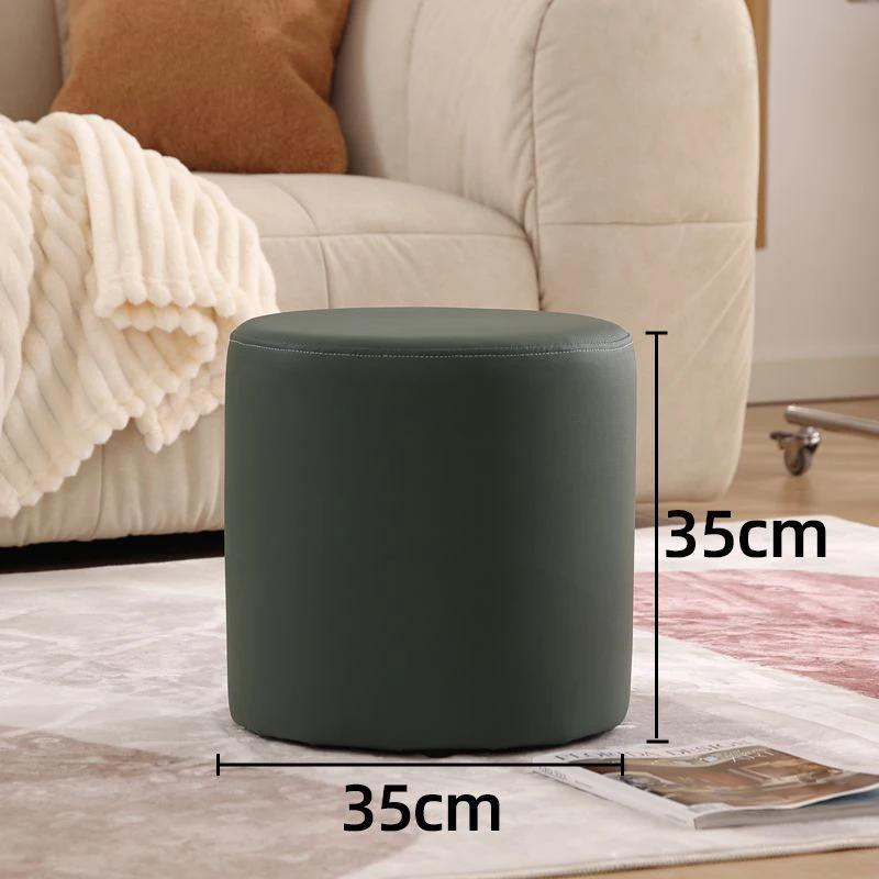 Wooden Ottomans Living Room Nordic Vanity Stool Modern Low Step Stools Office Decorative Ottoman Pouf Aesthetic Room Furnitures