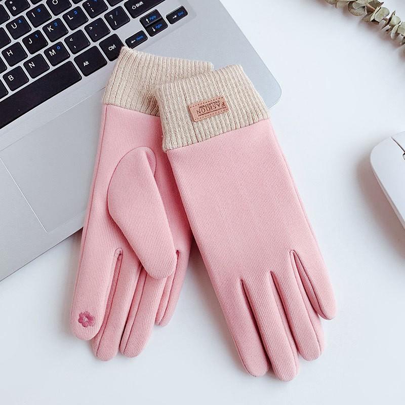 Warm Gloves for Women's German Velvet Plus Velvet Thickened Electric Vehicle Outdoor Cycling Sports Windproof Touch Screen Autumn and Winter Gloves