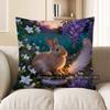 2D Enchanting Bunny & Swan Garden Decor Pillow Pattern Cushion Cover Suitable For Sofa Bedroom Car Pillow Cover
