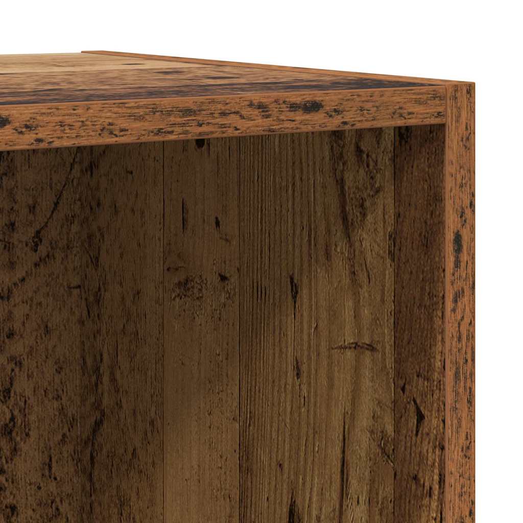 Wall Mounted TV Cabinet Set 4 Pcs Reclaimed Wood Effect Particleboard