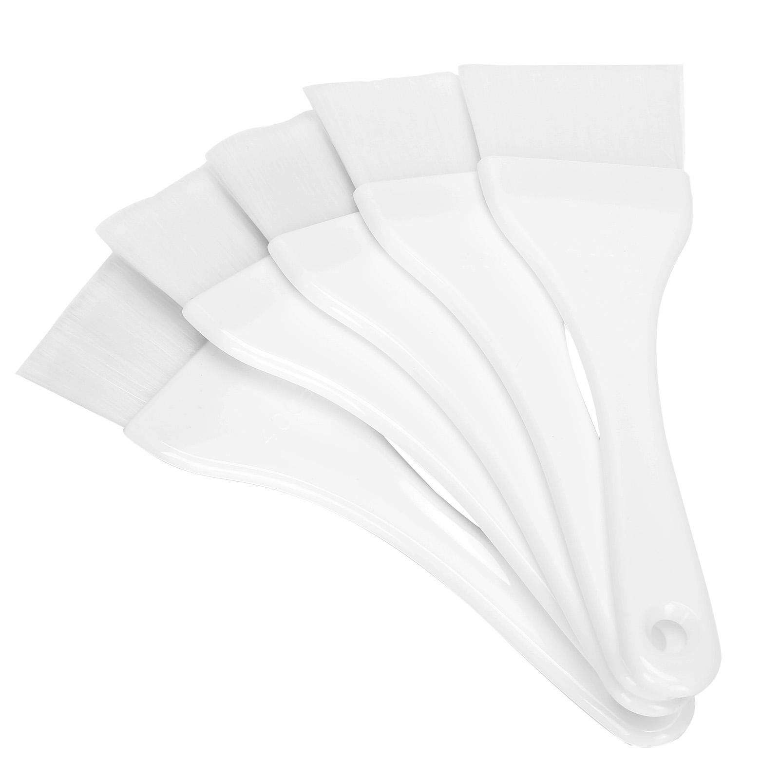 

5pcs White Facial Mask Brush Set Dense Nylon Hair Mud Mask Applicator DIY Beauty Tool