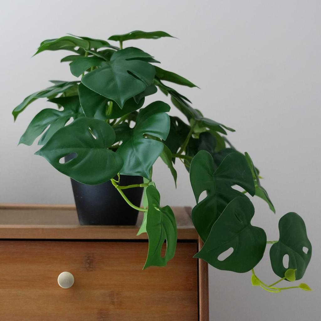 Artificial Turtle Back & Caladium Leaf Plants - Small Potted Decorations for Office, Living Room, or Coffee Table