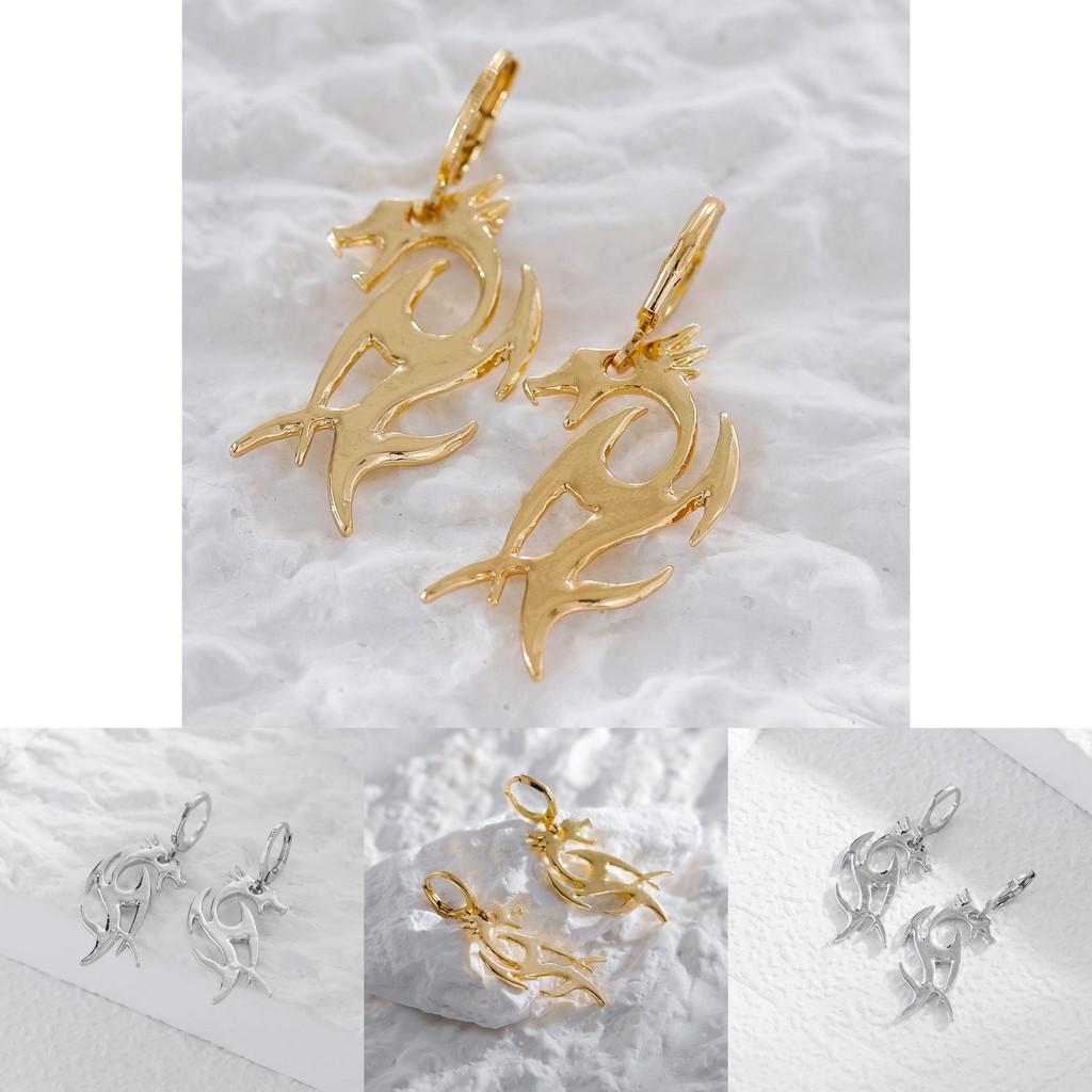 Fashionable Women's Dragon Earrings Alloy Material Perfect For Gifting