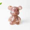 Crystal Resin Bear Sitting Figurine For Home Office Decor Gift For Friends