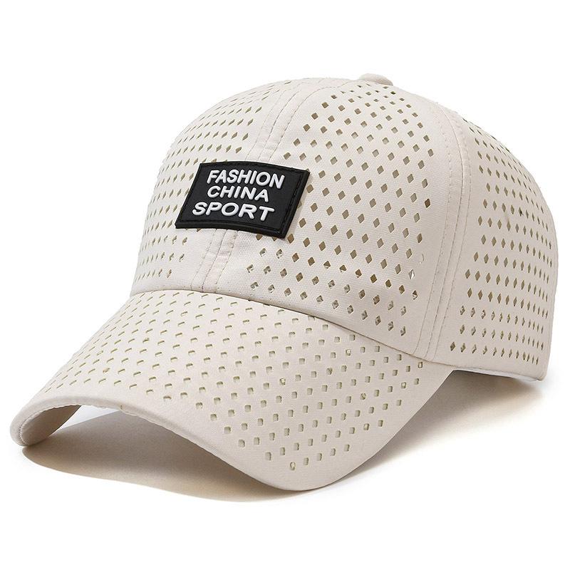 

Новая дышащая сетчатая кепка с ромбовидной перфорацией, быстросохнущая бейсболка для спорта на открытом воздухе, кепка от солнца для мужчин и женщин Adjustable хаки