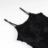 European American Women's 3D Rose Ruffle Patchwork Camisole Dress