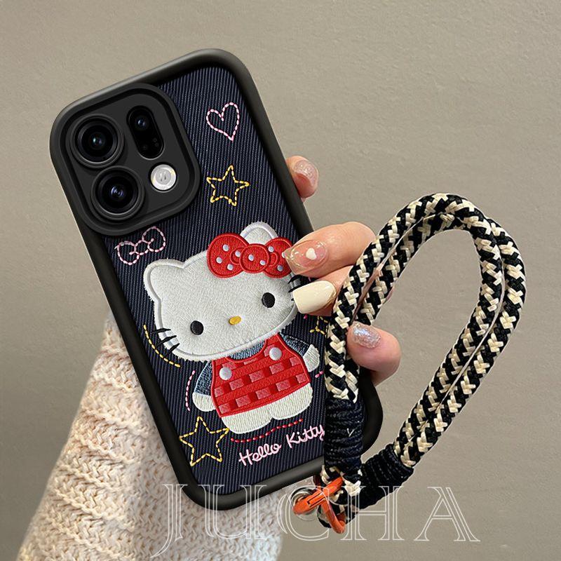 Applicable Oppofindx9 Mobile Phone Case with Lanyard OPPOfindx8pro Design Imitation Denim Katie X7
