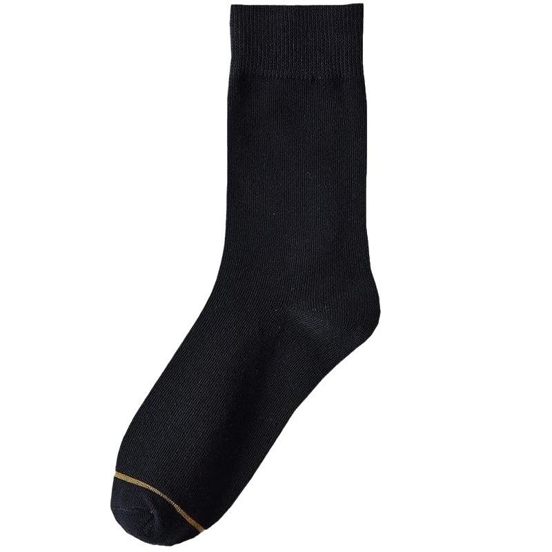 Svarta Tunna Långa Formella Strumpor för Herrar, Brittisk Stil, för Kostym och Läderskor