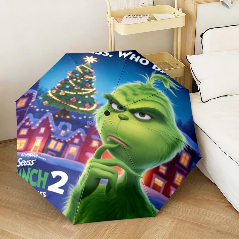 Christmas Comedy How the Grinch Stole Christmas Umbrella home essential wrought iron eight legged multifunctional travel camping essential umbrella 11