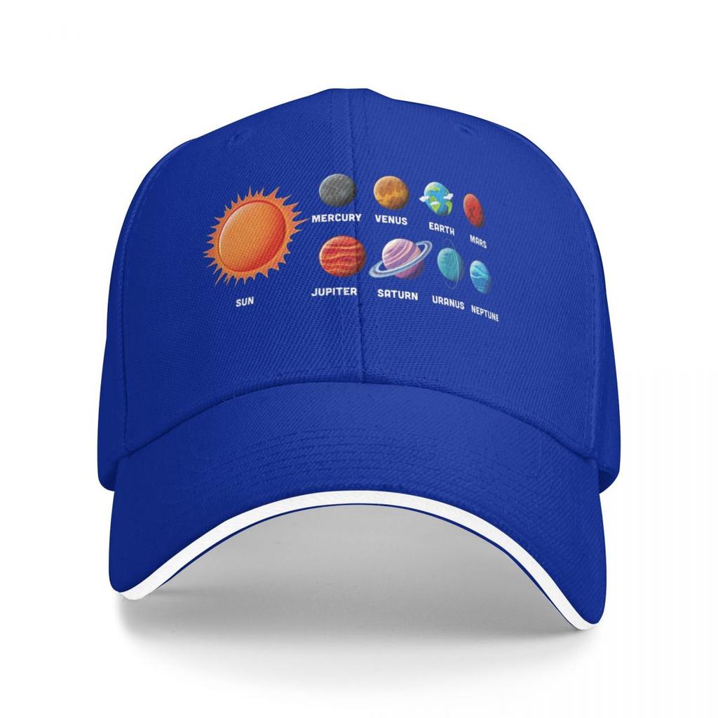 Czapki z daszkiem Układ Słoneczny Planety Nauka Kosmos 2025 Personalizowane Damskie Męskie Sportowe Letnie Czapki