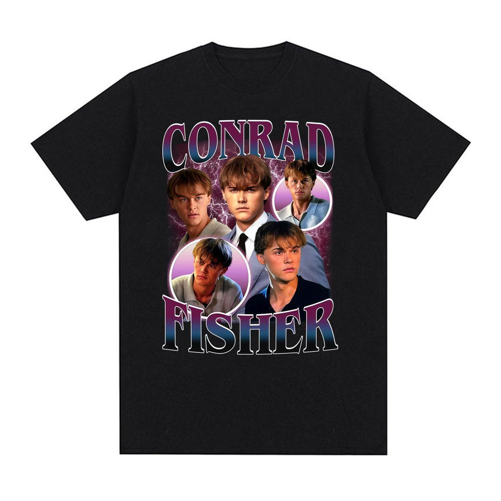 Team Conrad Conrad Fisher Cousins Beach Maglietta Vintage Uomo Donna Moda High Street T-shirt Poliestere Casual Manica Corta T-shirt
