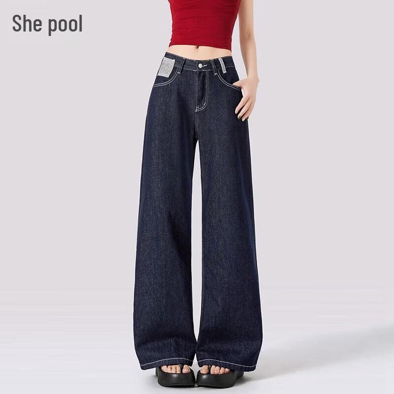 Women s Tencel Wide-Leg Retro Jeans L