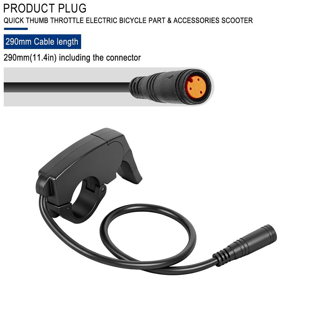Universal 36V 48V 60V 72V Finger Throttle For Electric Bicycle Scooter Accelerator Female Plug Thumb Throttle Quick Disassembly Throttles 2