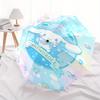 Magic Wand Cinnamoroll Durable Cartoon Folding Umbrella, Portable 3-Fold Compact Umbrella for Men and Women, Suitable for Travel or Daily Use.Y062