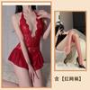 Sexy Lingerie Sexy Lace Uniform Temptation Hollow Open Onesie Women's Hot Pure Desire Pajama Set