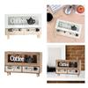 Wood Desktop Drawer Sorter Cabinet 4 Compartments Multifunctional white