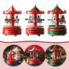 Weihnachts-Musikkarussell Karussellpferd Sammlerfigur 16 cm Mini-Karussell Spieluhr Heimdekoration für Kinder Kinder
