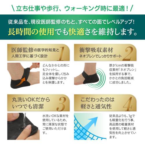 [Supervised by an Orthopedic Surgeon] Heel Support [Trusted Japanese Brand] Heel Protection, Sole Protection Pad [Made with Shock-Absorbing Neoprene]