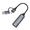 Video Capture Card 4K HD to USB C and A Low Latency USB 3.0 Sound Video Capture Card for Streaming Conference Teaching