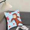 CCurious GGeorge Cartoon Cushion Cover Pillowcase Ultra Soft Skin Friendly Fabric Cloud Like Comfort  Concealed Zipper