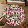 1pc Floral Wall Rose Garden Round Chair mat Area Rug - Non-Slip, Floor Mat for Office, Bedroom, home decor Christmas Gift p0811305