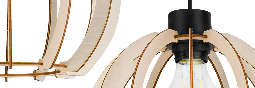 MODERNE HOLZ-LED-DECKENHÄNGELEUCHTE