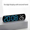 Digital Table Clock with Jump Second 2 Alarms Temperature Reading Timer Voice Control LED Alarm Clock for Home Office