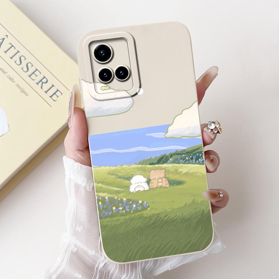 For Vivo Y33s Case V2109 Shockproof Cover Cute Dinosaur Panda Fundas Cases For Vivo Y21 2021 Y21A Y21S Y21T Y33T VivoY33s Bumper