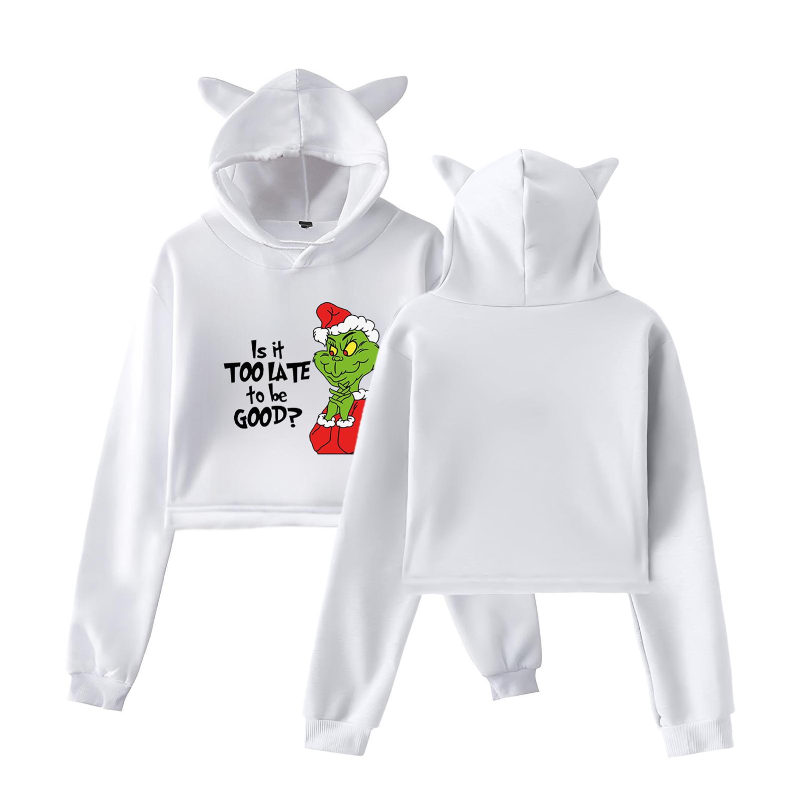 

Женская модная повседневная толстовка с длинным рукавом, капюшоном и принтом XL