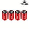 4Pcs Aluminum Alloy Tire Valve Caps Anti Leak Dust Cover Car Wheel Accessory For Toyota Hilux Corolla RAV4 Camry Highlander C-HR
