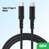 60W Type C To Type C  Fast Charging Cable Extended Nylon Braided Data Cord Dual PD Port Quick Charging Extended Cable 1/2/3/5/8M