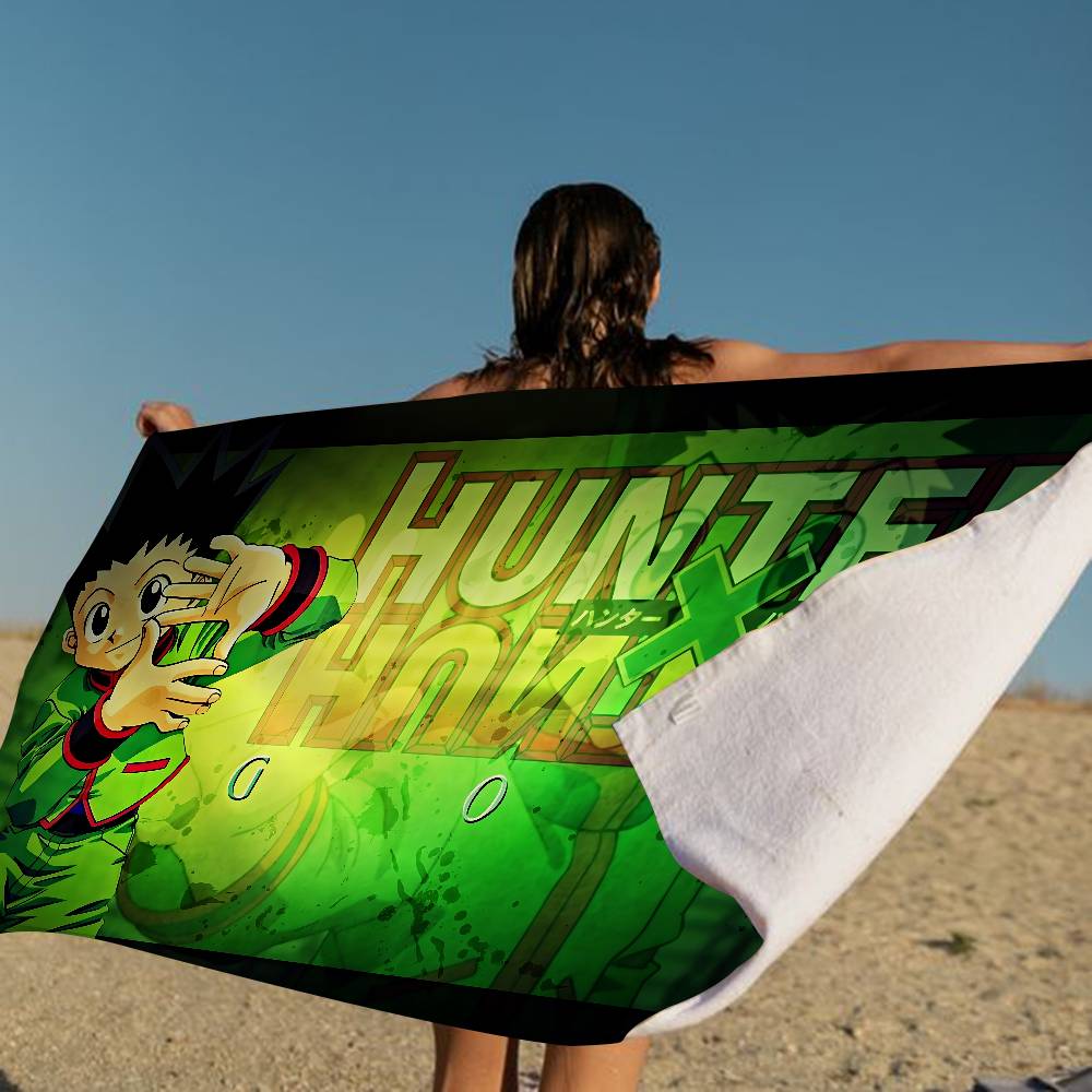 Anime Hunter X Hunters Beach Towel Colorful Bath Towels for Girl Microfiber Quick Dry Sand Free Beach Yoga Spa Gym Pool