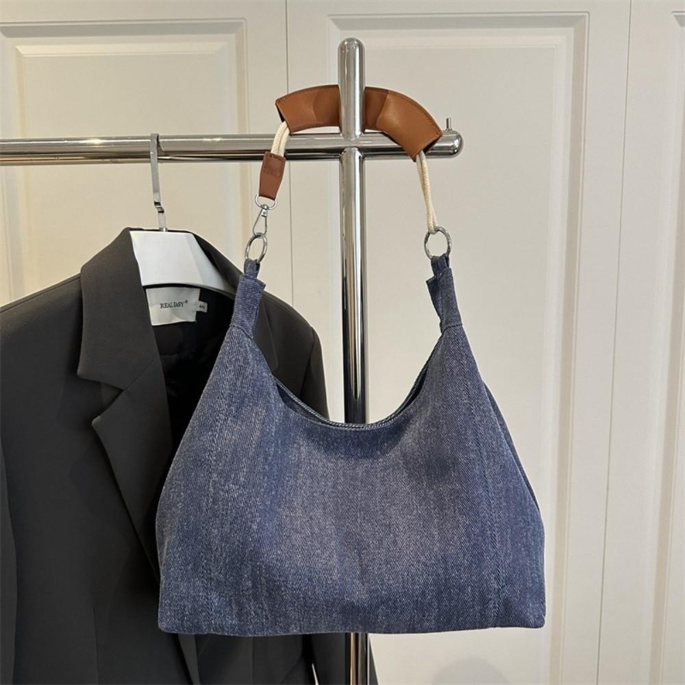 Vintage Denim Shoulder Bag Y2k Women Handbags Fashion Denim Tote Bags  Work Bag